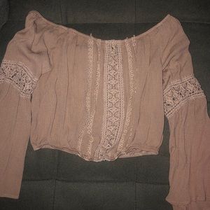 Off the shoulder crop top